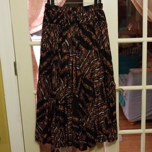 VERY full Flowy lined maxi skirt elastic waist L